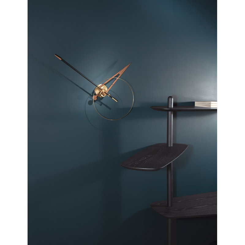 Cris Metal Analog Wall Clock, Gold