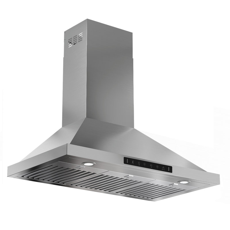 Hotte murale convertible 36 pouces 900 CFM avec lumières DEL et contrôle mains libres, Acier inoxydable