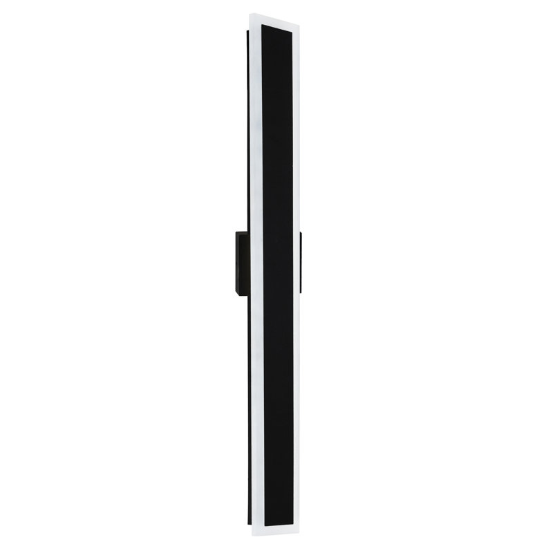 Amarone  40" Long Integrated LED Black Outdoor Wall Light for Garage, Siding, Entryway – Modern Linear Exterior Sconce
