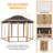13 Ft. W x 11 Ft. D  Slolar Powered Metal Patio Gazebo with Sidewalls-110743370