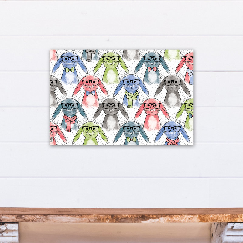 Art sur toile hipster bunnies Blevins, H 16 po x l 24 po x P 1,25 po