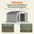 10 ft. W x 12 ft. D Metal Storage Shed