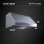 PROLINE 36-Inch Wall/Under Cabinet Range Hood, Ducted, 1000 CFM, Stainless Steel, LED Lights, ULTRA-QUIET Blower Motor, 4 Speed, 3-Year Warranty-18397828
