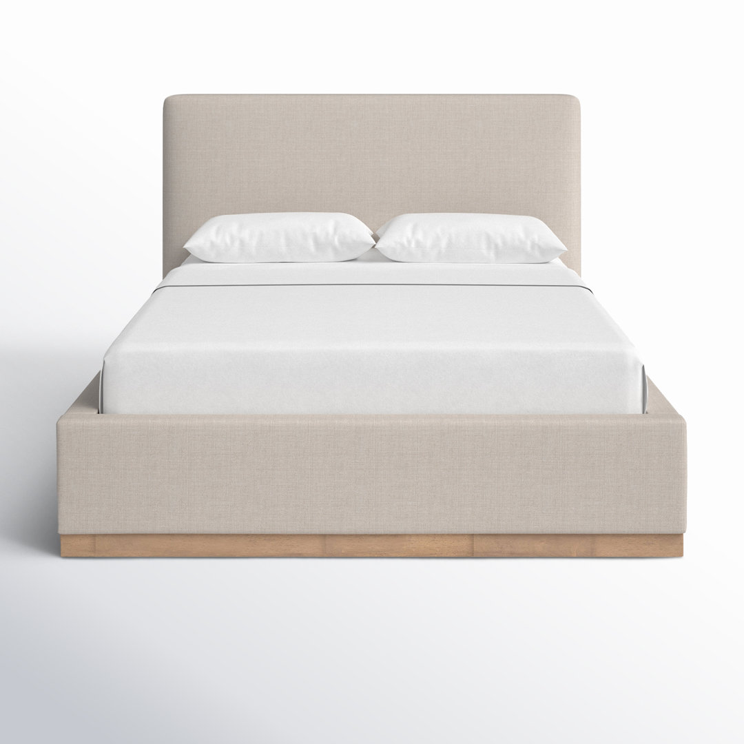 Delpha Grounded Upholstered Wood Base Bed Joss & Main