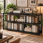 Table de 70 po avec console industrielle 70 po, tables d'entrée de style campagnard à 3 niveaux avec couloir derrière le canapé, table de canapé pour la maison et le salon-1226337285-1228521834