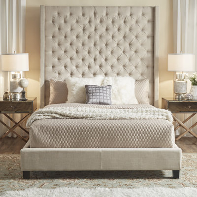 Kaster Upholstered Wingback Bed