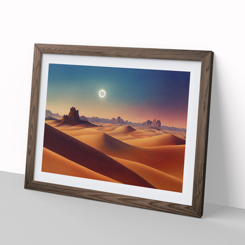 Desert View Vol.4 - Framed Print, 34cm H x 46cm W, Walnut