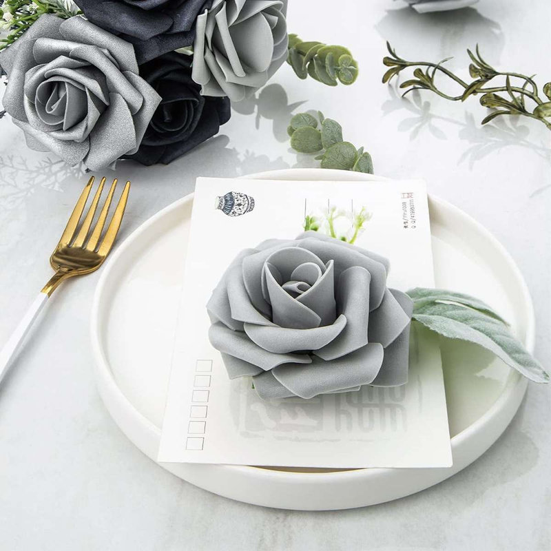 Centre de table Mack Roses, gris