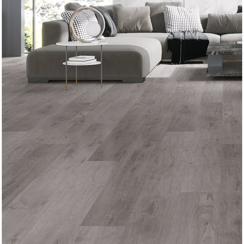 7" x 60" x 7mm Oak Click Lock SPC Luxury Vinyl Plank, Tranquil Gray