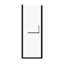 Porte de douche à pivot demi-cadre 28 "à 29,2" x 72 ", verre trempé 1/4", largeur réglable de 1,2 pouce, installation réversible, noir mat