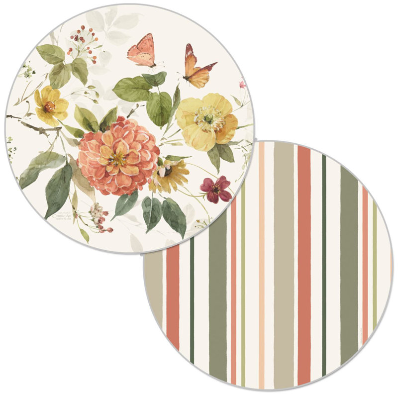 CounterArt Blessed By Nature 4 Pack Round Reversible Placemats