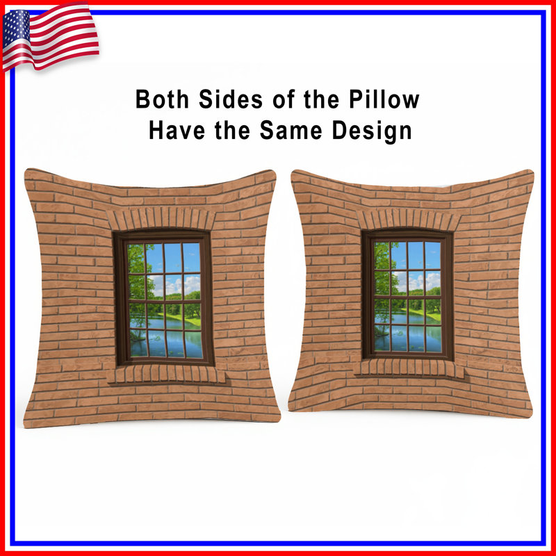 Coussins décoratifs Brick Wall, 20 x 20 pouces