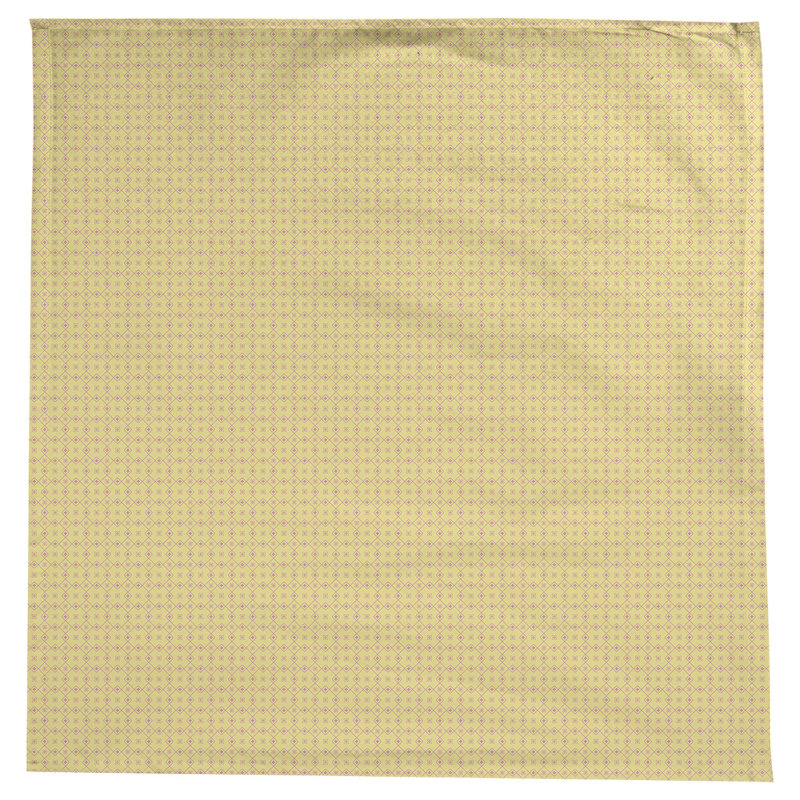 Nappe carrée en coton à motif géométrique 100% avicia, Jaune / Rose