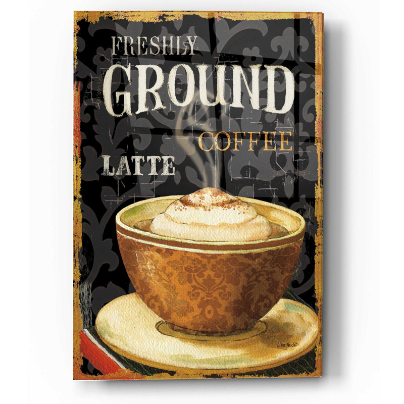 «Today's Coffee II» par Lisa Audit, art mural en verre acrylique, H 16 po x l 12 po x P 0,13 po