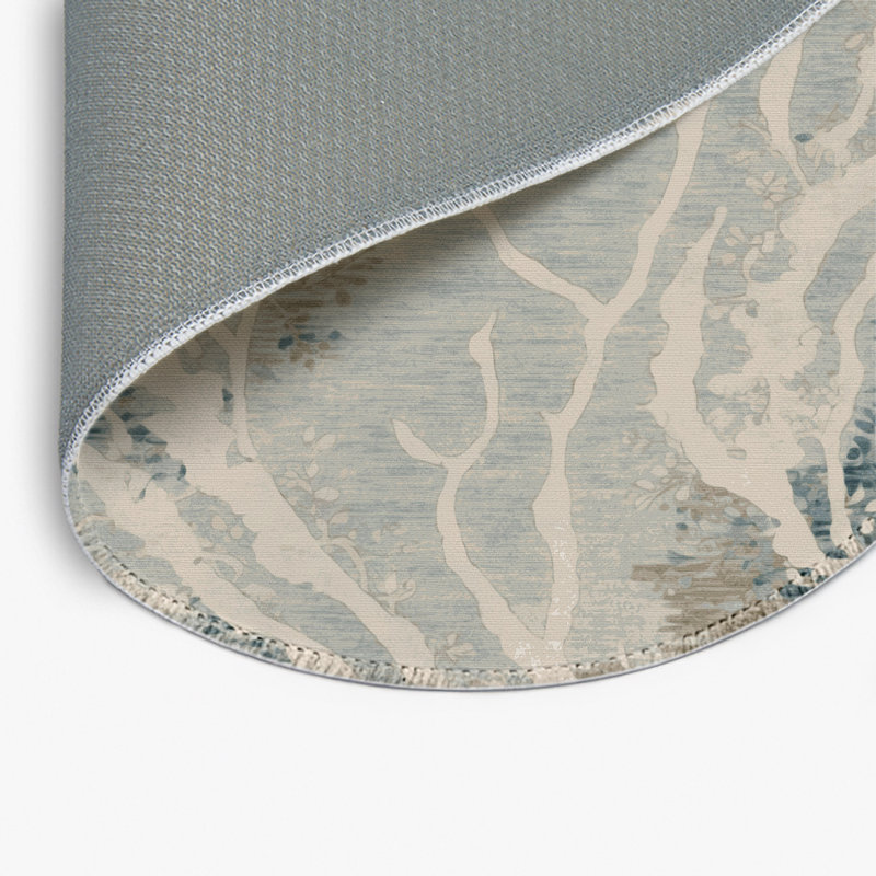 Tapis beige d'intérieur et d'extérieur Nature, Rond 5 pi