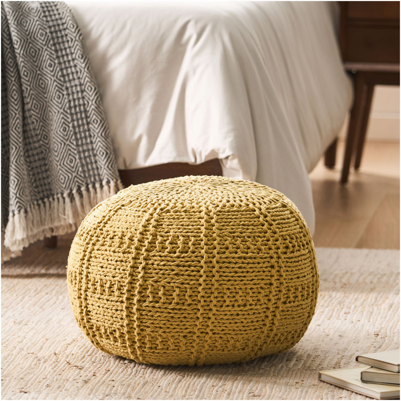 Pouf rond en coton 20 x 20 YUNY