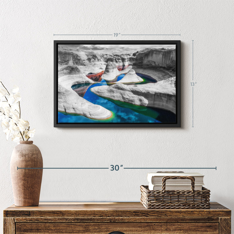 Impression sur toile Grand Canyon River Pop, H 19 po x l 13 po