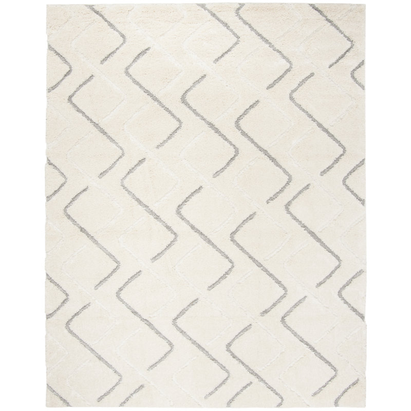 Napfle Olympia Shag Performance Geometric Rug, Rectangle 5'1" x 7'6"