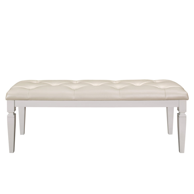 Banc rembourré en similicuir Lura