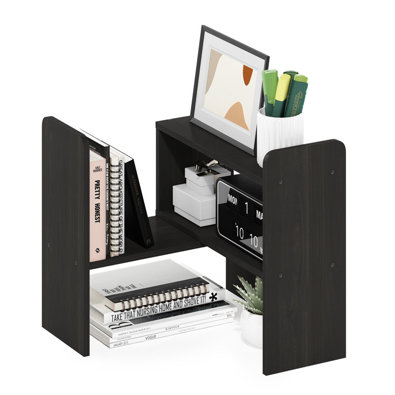Escher 39.9cm H x 60.2cm W Etagere Bookcase, Dark Espresso