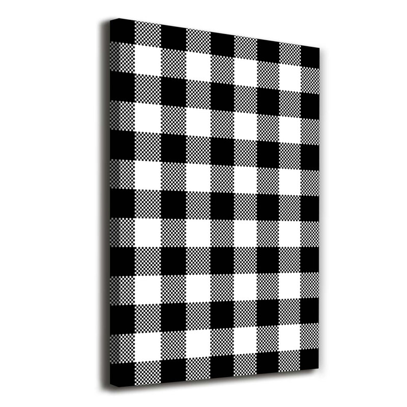 Black And White Grille - Wrapped Canvas Print