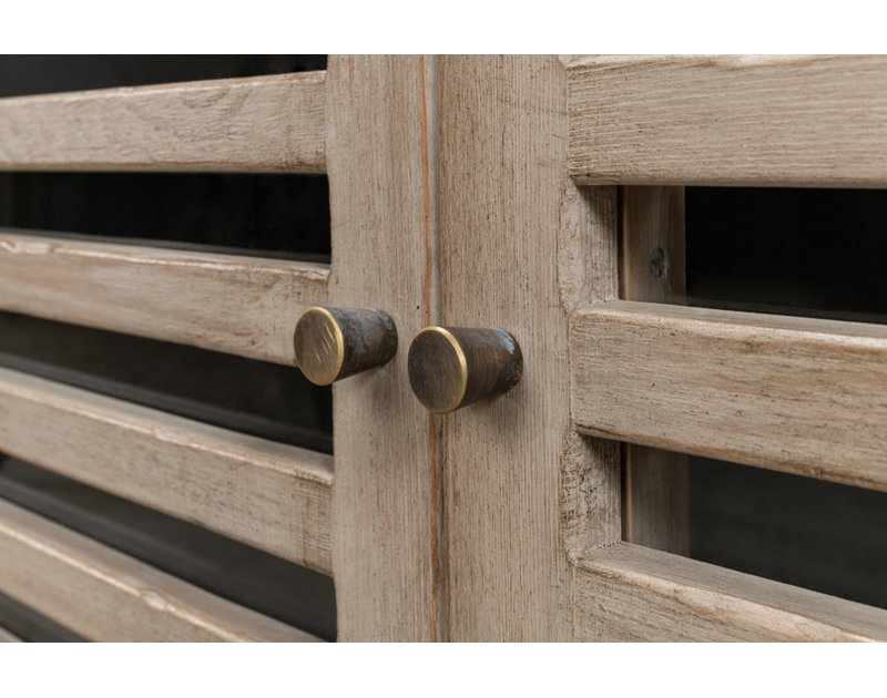 St. Nevis 92'' W Solid Wood Sideboard, Gray