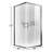 36'' W 72'' H Framed Square Reversible Shower Enclosure-81127650