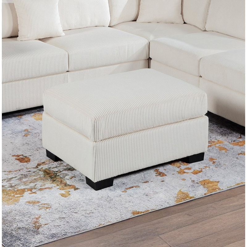 Canapé modulaire, canapé rembourré avec repose-pieds pour le salon, Beige
