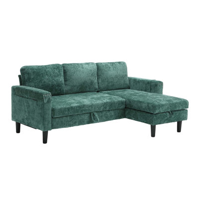 Munos Sectional Sofa Reversible Sectional Sleeper Sectional Sofa with Storage Chaise