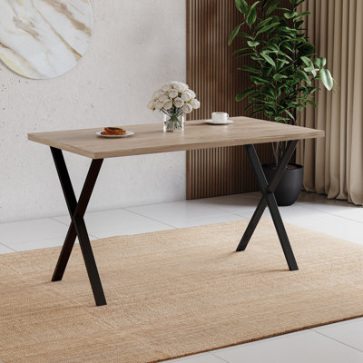 Akaalbir Metal Base Dining Table