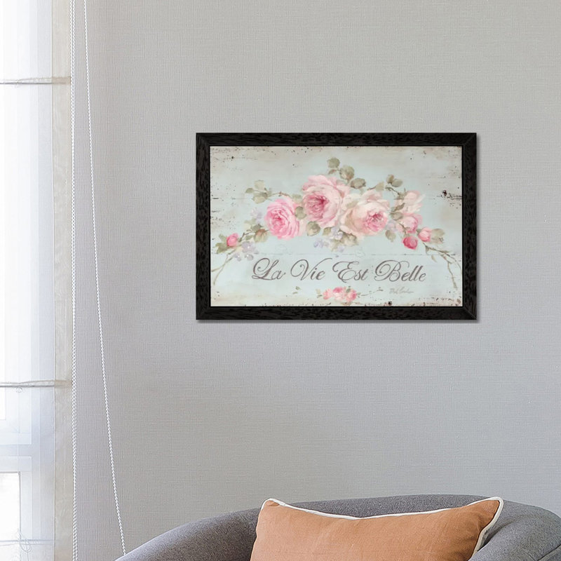 Life Is Beautiful by Debi Coules - Floater Frame Painting on Canvas, Black, 101.6 cm H x 66.04 cm W