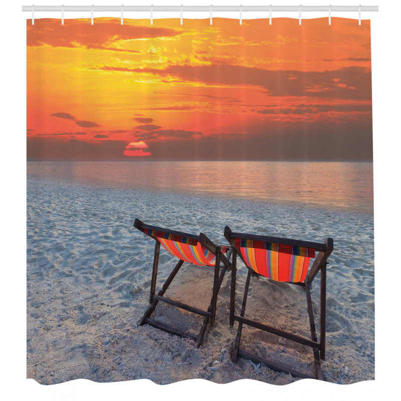 Shower Curtain with Hooks Included, 84" H x 69" W