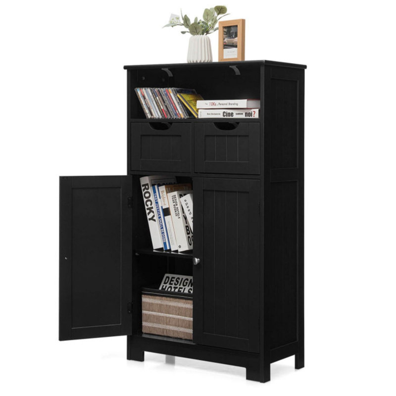 Rumaysaa Bathroom Cabinet, Black