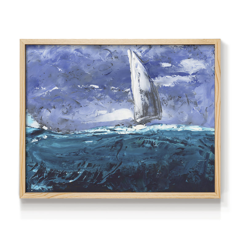 «Sail Ho I», reproduction encadrée, H 8 po x l 10 po, Naturel