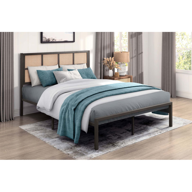 Grand lit plateforme Sanibel, Queen, Bronze