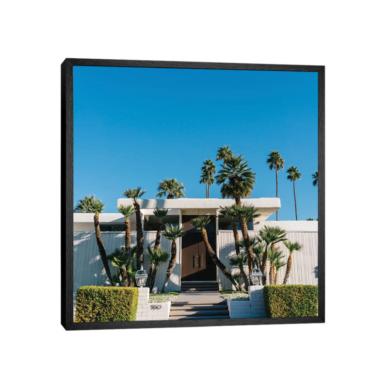 Palm Springs Architecture by Bethany Young - Print on Canvas, 93.98cm H x 93.98cm W x 3.81cm D, Black Framed