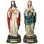 Ensemble de 2 statues Catholiques Sacré-Cœur Catholique de Marie et Jésus-Christ