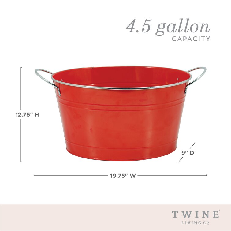 2 Gallon Plastic Bucket with Metal Handle - Olive Wood Brewing