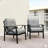 Set Of 2  All-Weather Metal Armchairs With Cushions-706766385-706766386
