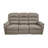 Modern Brown Recliner Motion Couch For Daily Rest Burlap Fabric Reclining Relaxation