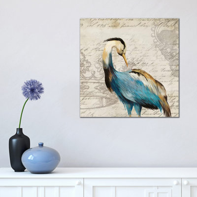 Heron I 1 Piece Wrapped Canvas Wall Art