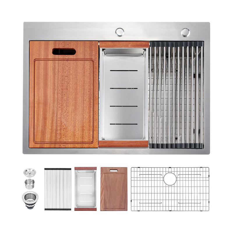 Évier de bureau 28 po x 22 po en acier inoxydable