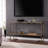 Narrow Console Table, Gold With Mirror-194776115