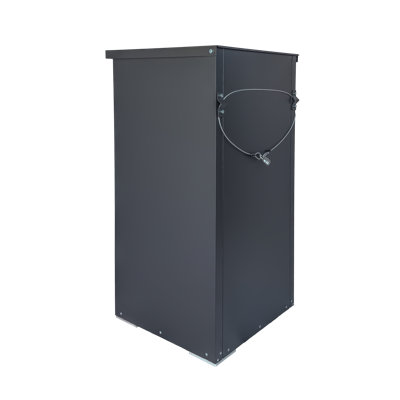 2-In-1 Package Delivery Box, Cold-Rolled Steel Anti-Theft Lockable Large Mailbox, Weatherproof Rustproof Parcel Drop Box For Porch, Curbside & Home Use, Black