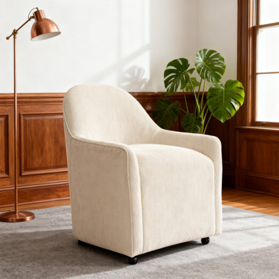 Belser Barrel Dining Chair With Casters