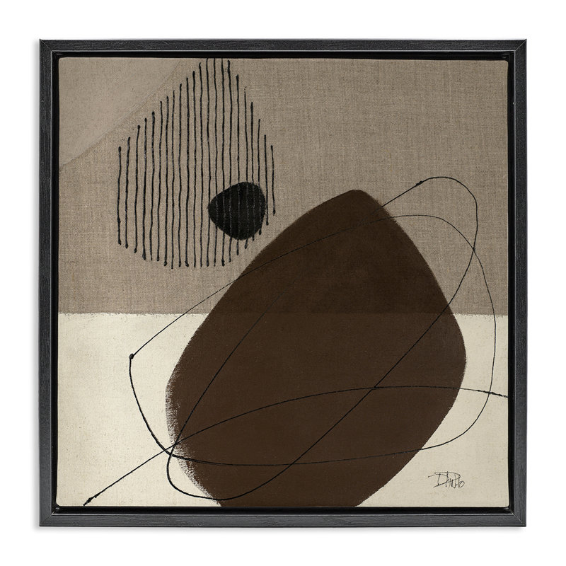 «Hidden Lines Abstraction», art mural par Patricia Pinto, H 18 po x l 18 po, Cadre flottant noir de jais