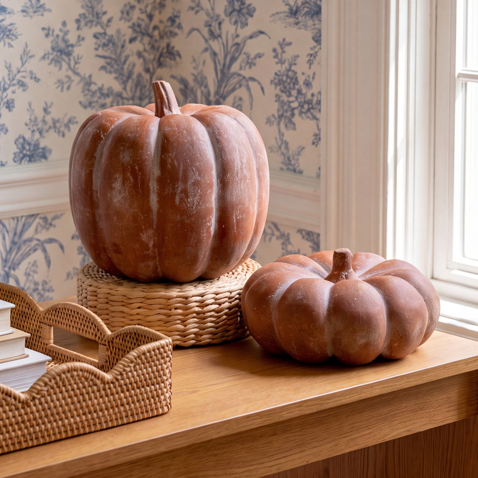 2-Piece Rustic Pumpkin Fall Accent Set