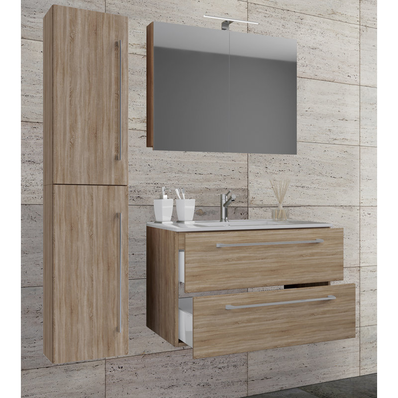 Raleah Bathroom Furniture Suite, Brown