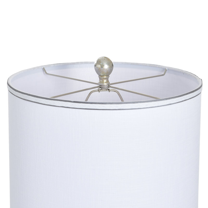 Poly Table Lamp - Samobor Silver - White Shade