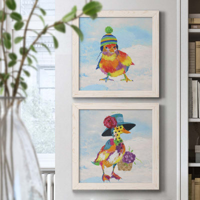 " Groovy Chick And Sky " 2 - Pieces Painting Print